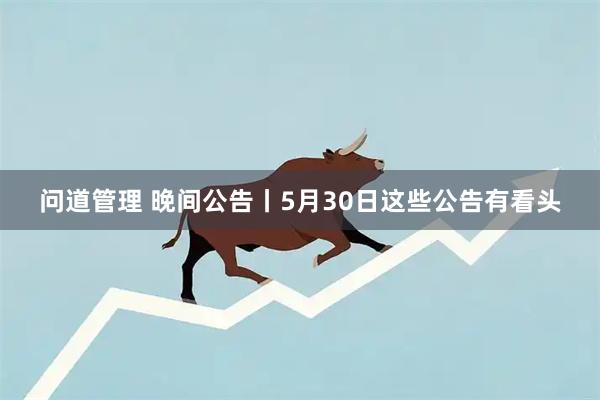 问道管理 晚间公告丨5月30日这些公告有看头